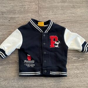 Snoopy Peanuts baby varsity bomber jacket